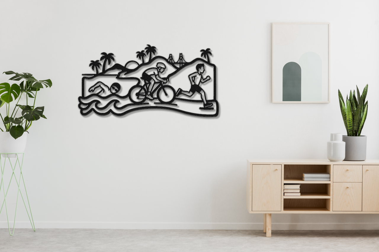 Santa Cruz Triathlon Metal Wall Art