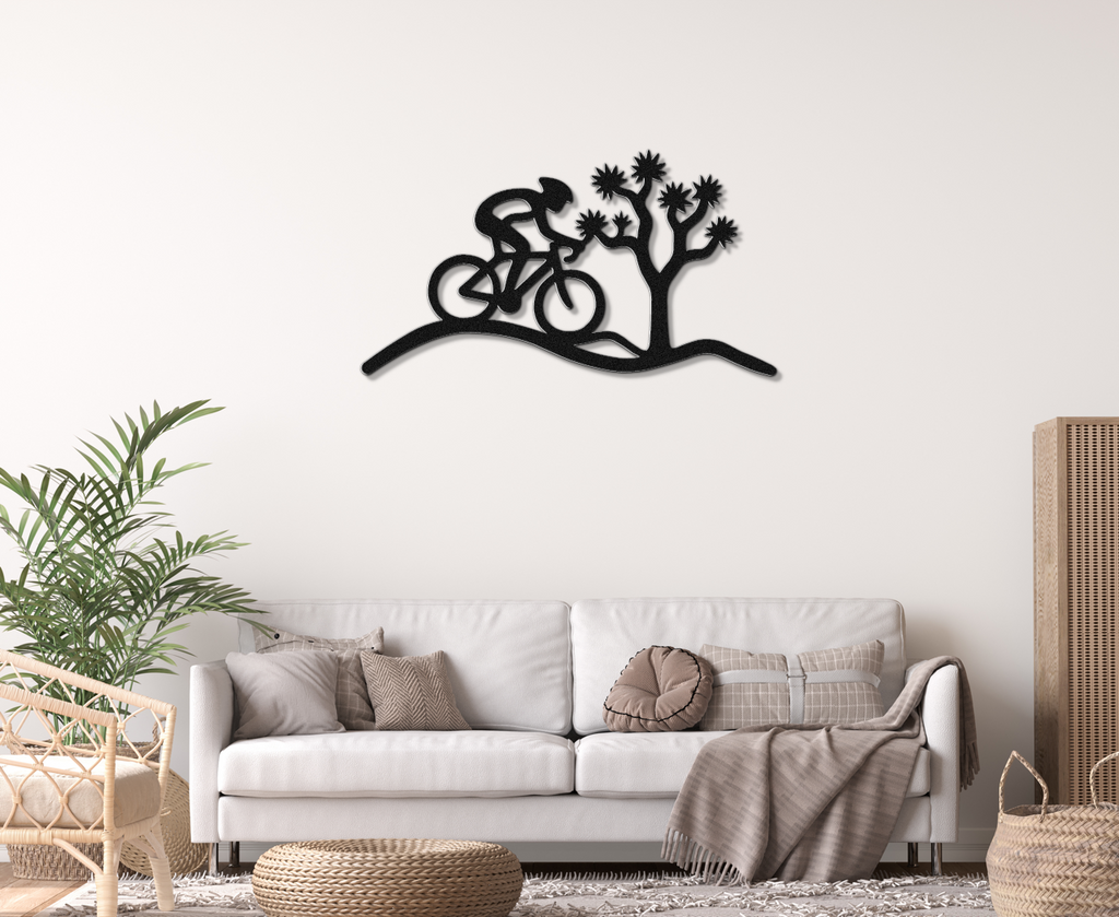 Joshua Tree Cycling Metal Wall Art