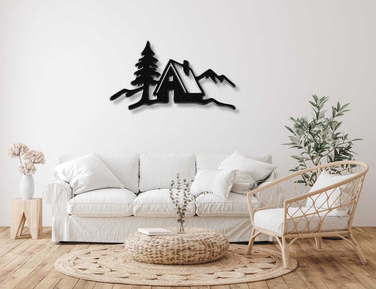 Mountain Cabin Metal Wall Art