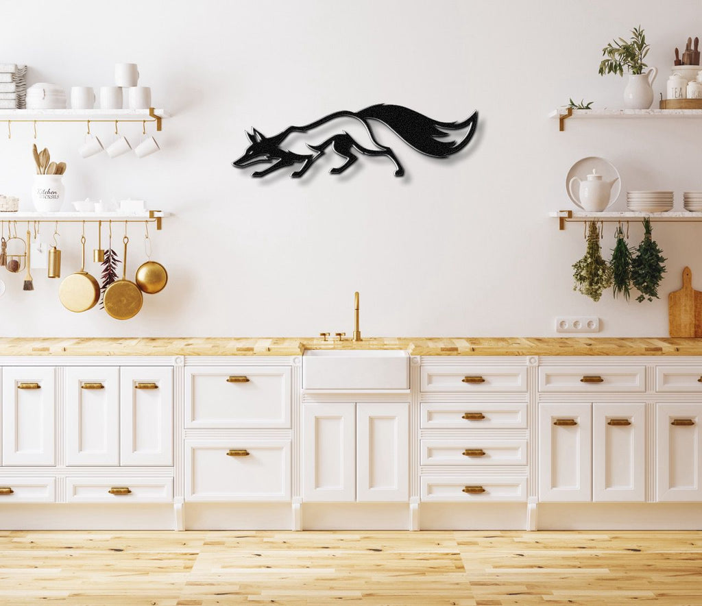 Sneaky Fox Metal Wall Art