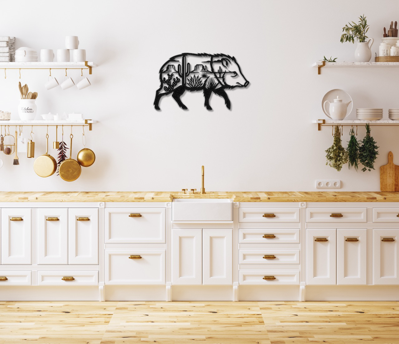 Javelina Desert Metal Wall Art