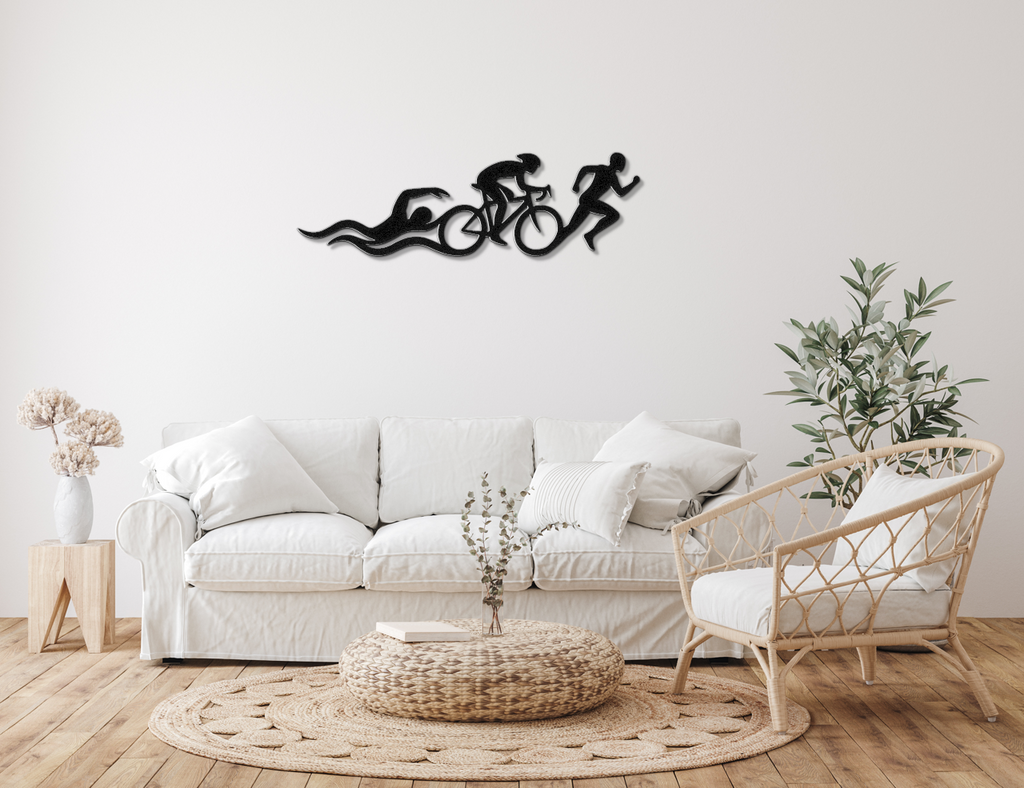 Triathlon Metal Wall Art
