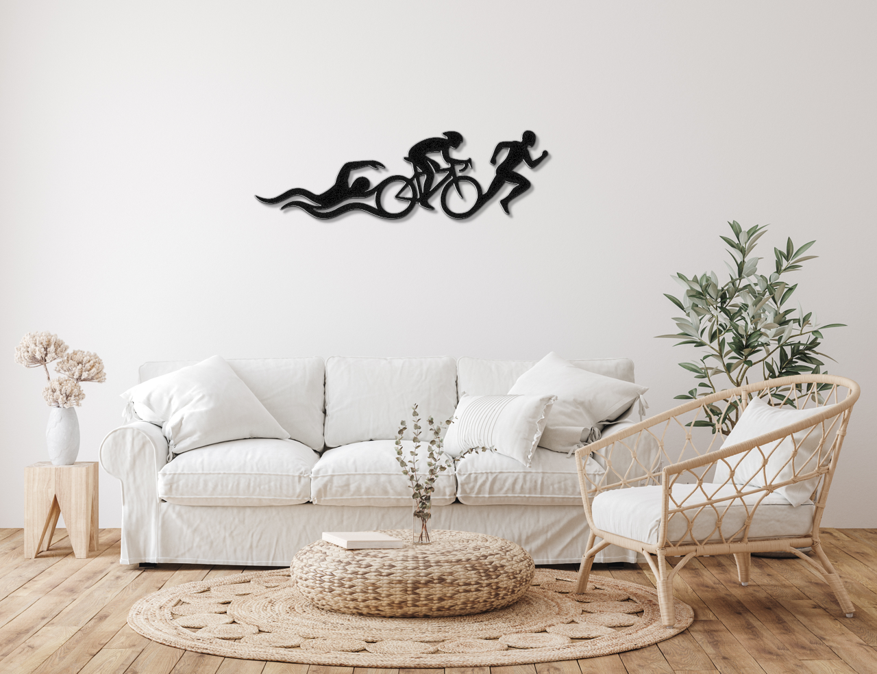 Triathlon Metal Wall Art