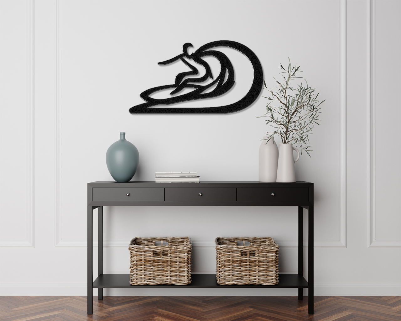 Surfer Metal Wall Art
