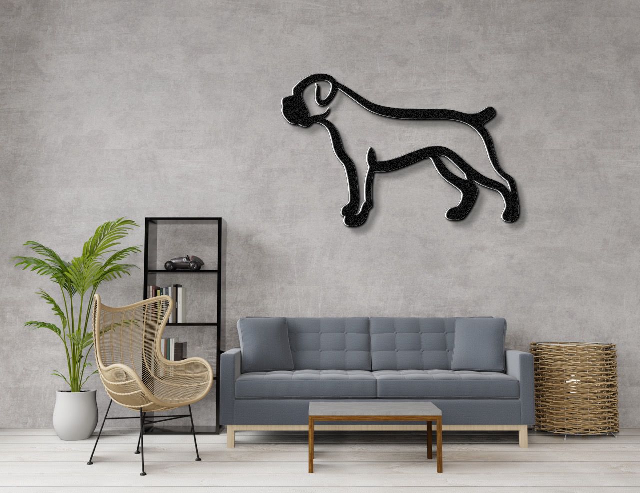 Boxer Dog Metal Wall Art