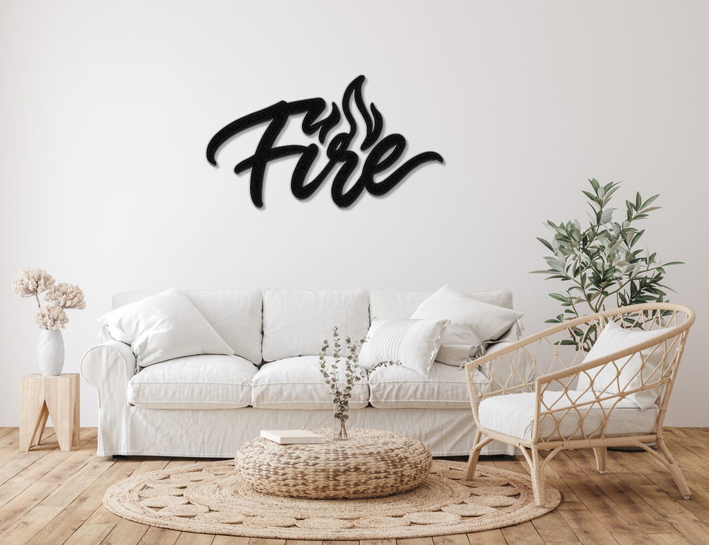 Abstract Fire Metal Wall Art