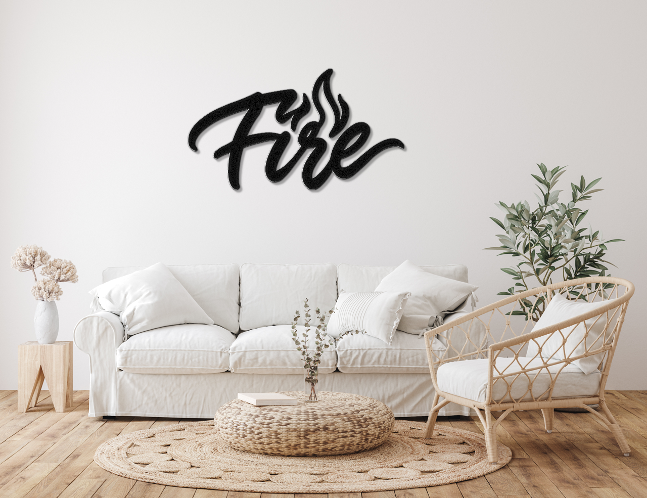 Abstract Fire Metal Wall Art