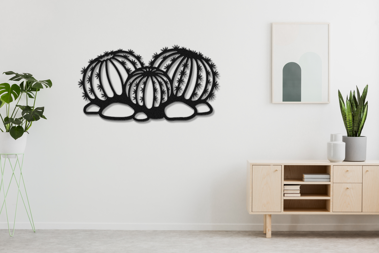 Barrel Cactus Metal Wall Art