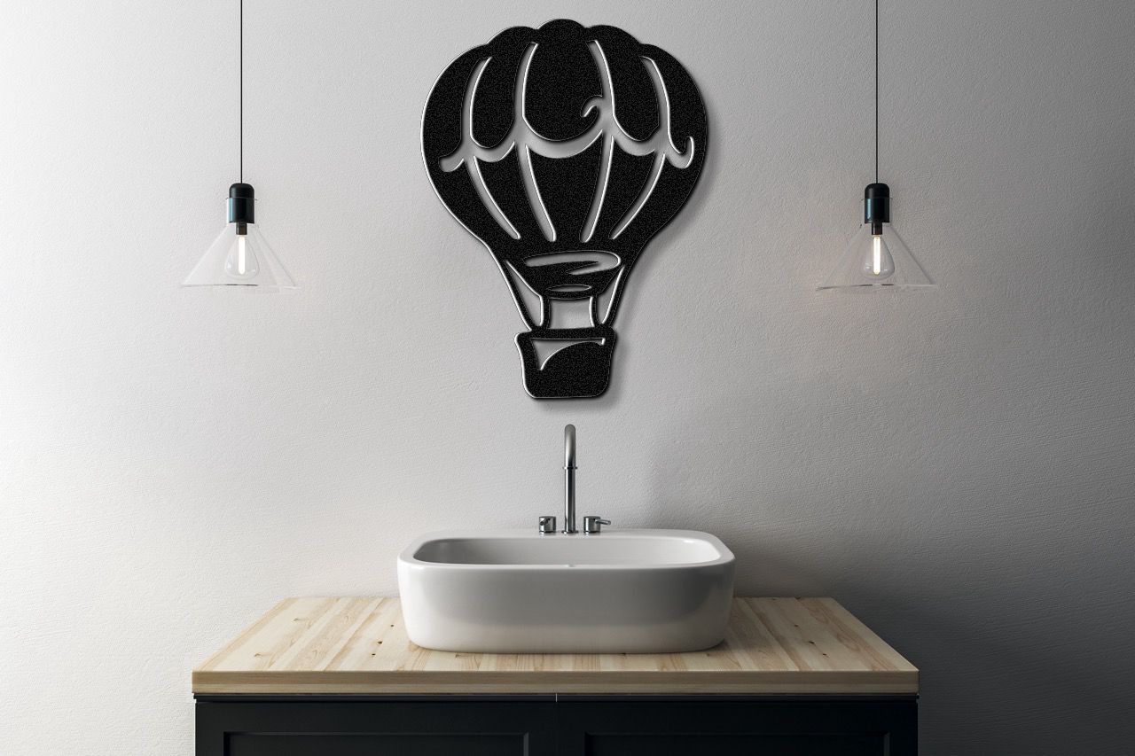 Hot Air Balloon Metal Wall Art