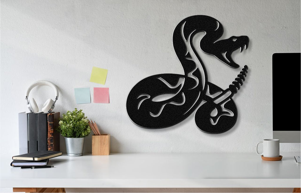Striking Snake Metal Wall Art