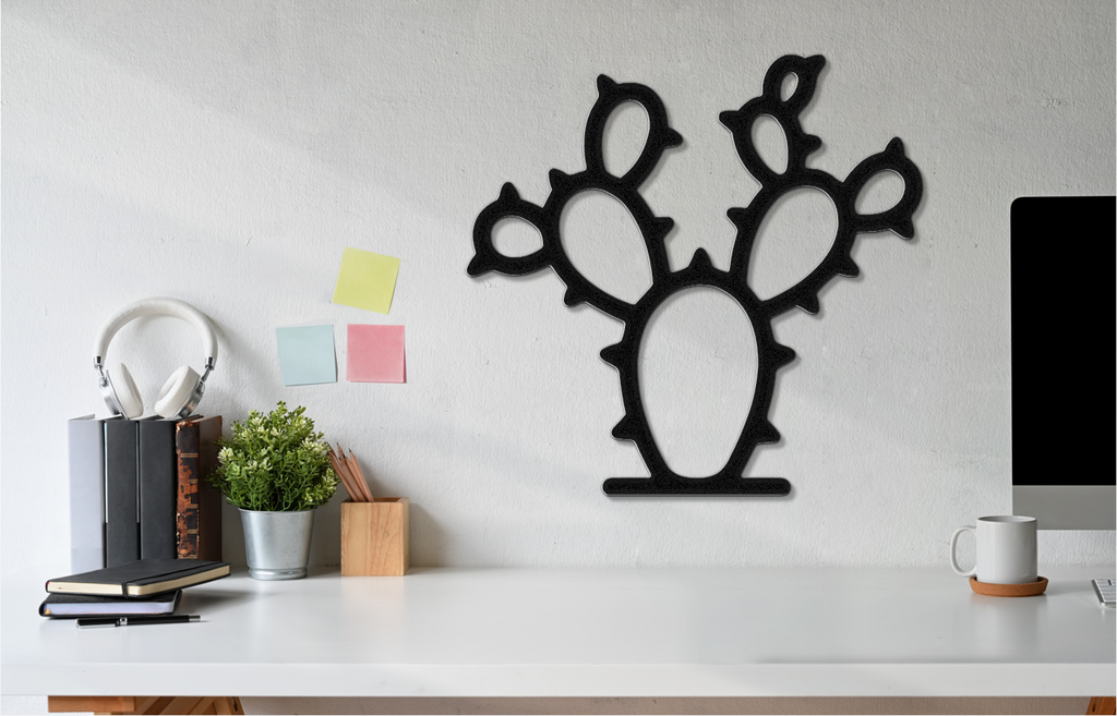 Prickly Pear Cactus Metal Wall Art
