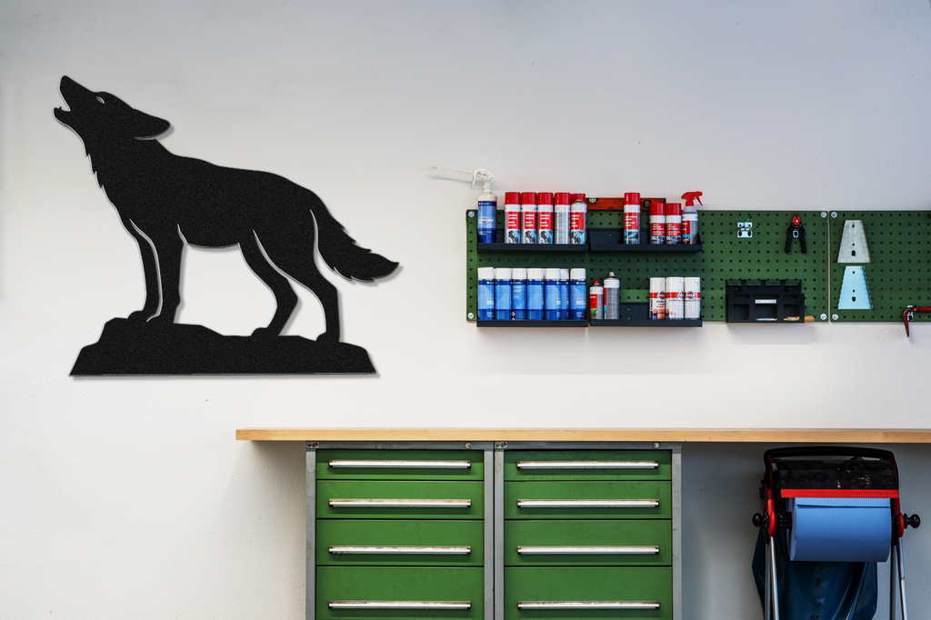 Howling Coyote Metal Wall Art