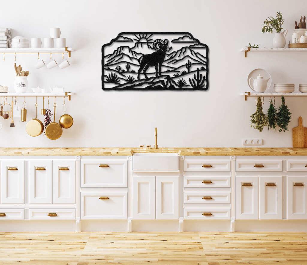 Bighorn Sheep Metal Wall Art