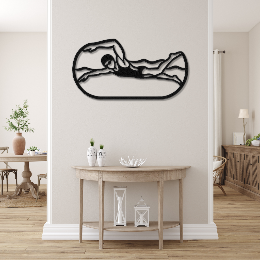 Swimmer Metal Wall Art