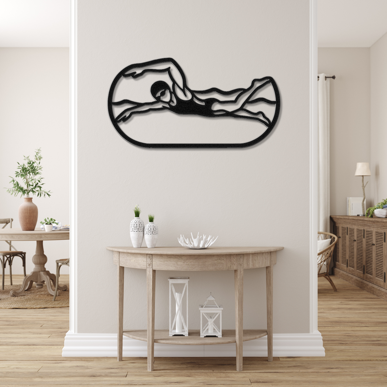 Swimmer Metal Wall Art