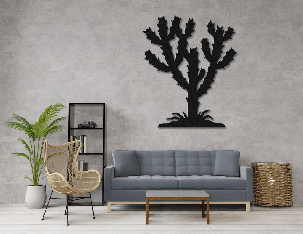Cholla Cactus Metal Wall Art