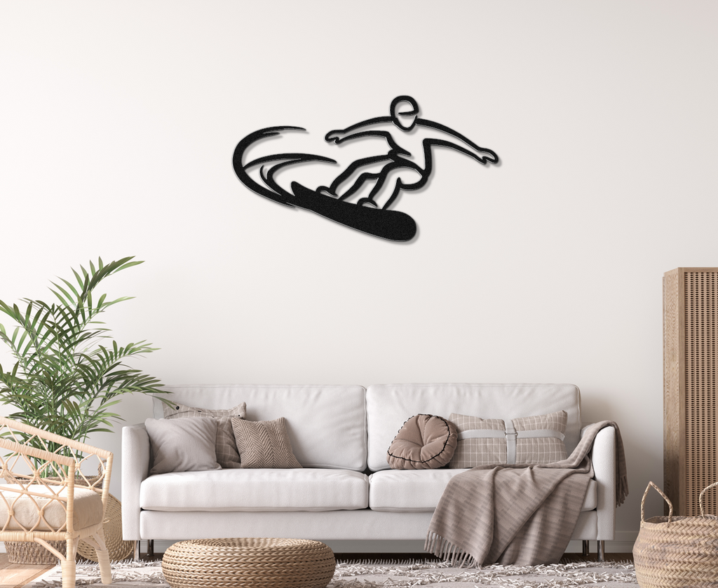 Snowboarding Metal Wall Art