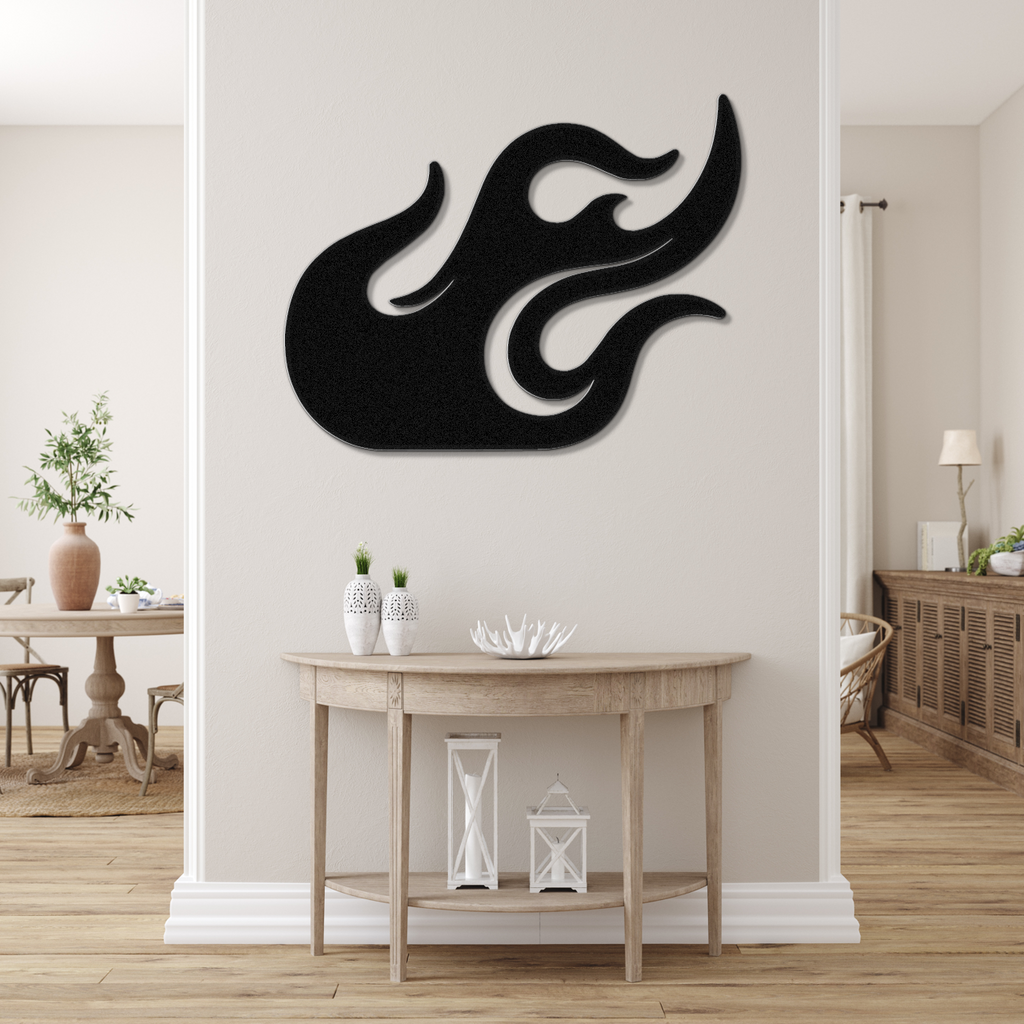 Abstract Fire Metal Wall Art