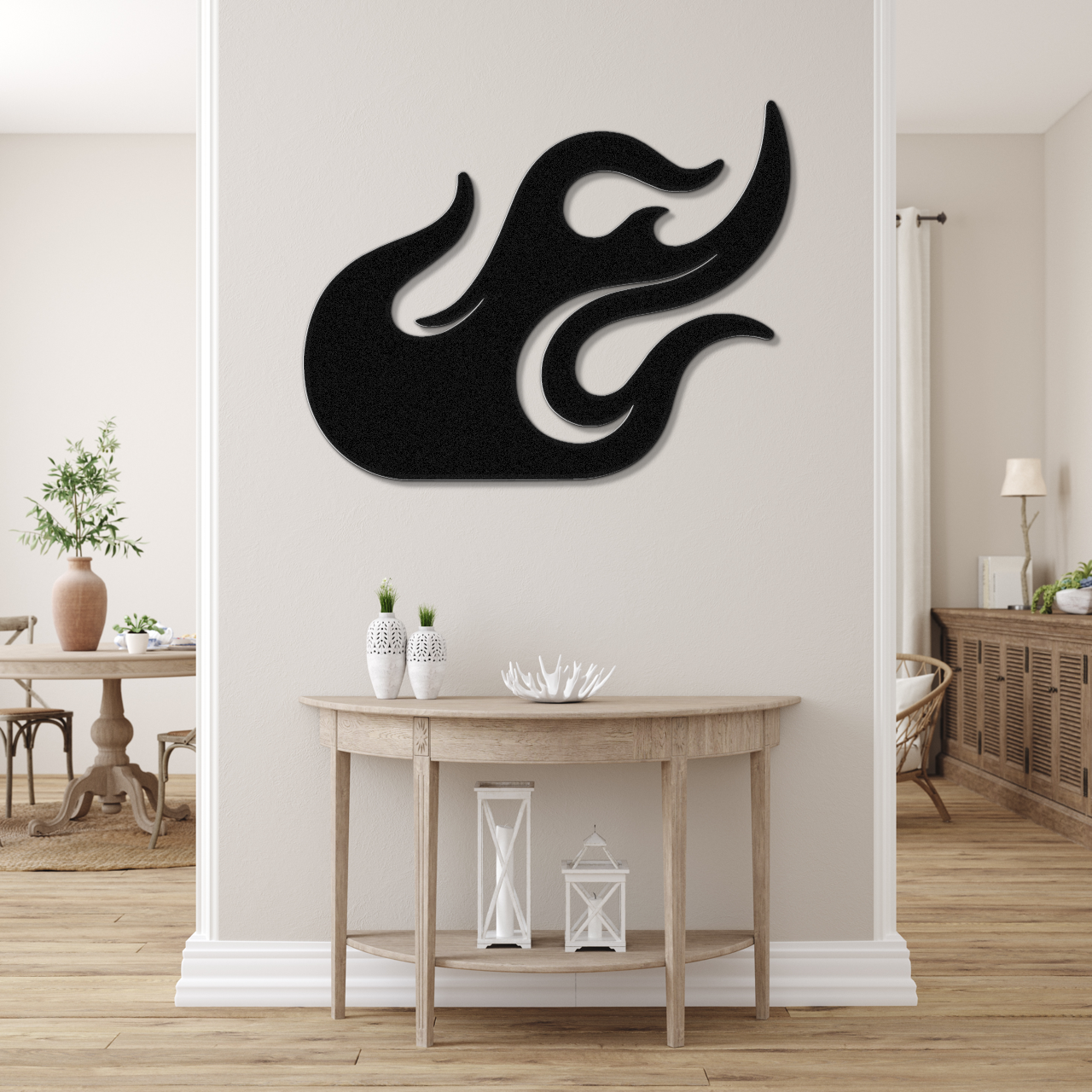 Abstract Fire Metal Wall Art