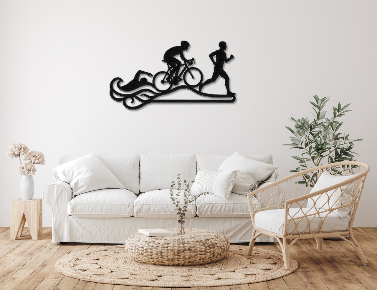 Triathlon Metal Wall Art
