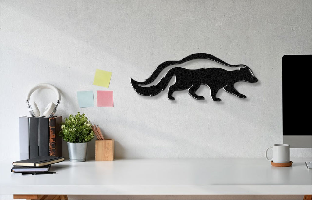 Sneaky Skunk Metal Wall Art