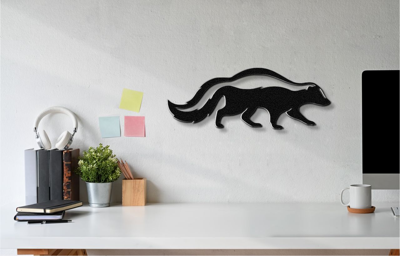 Sneaky Skunk Metal Wall Art