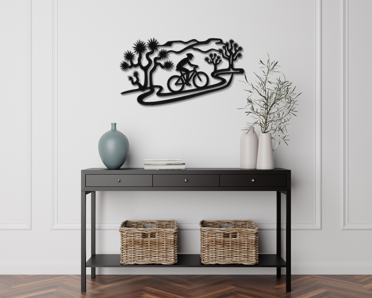 Joshua Tree Cycling Metal Wall Art
