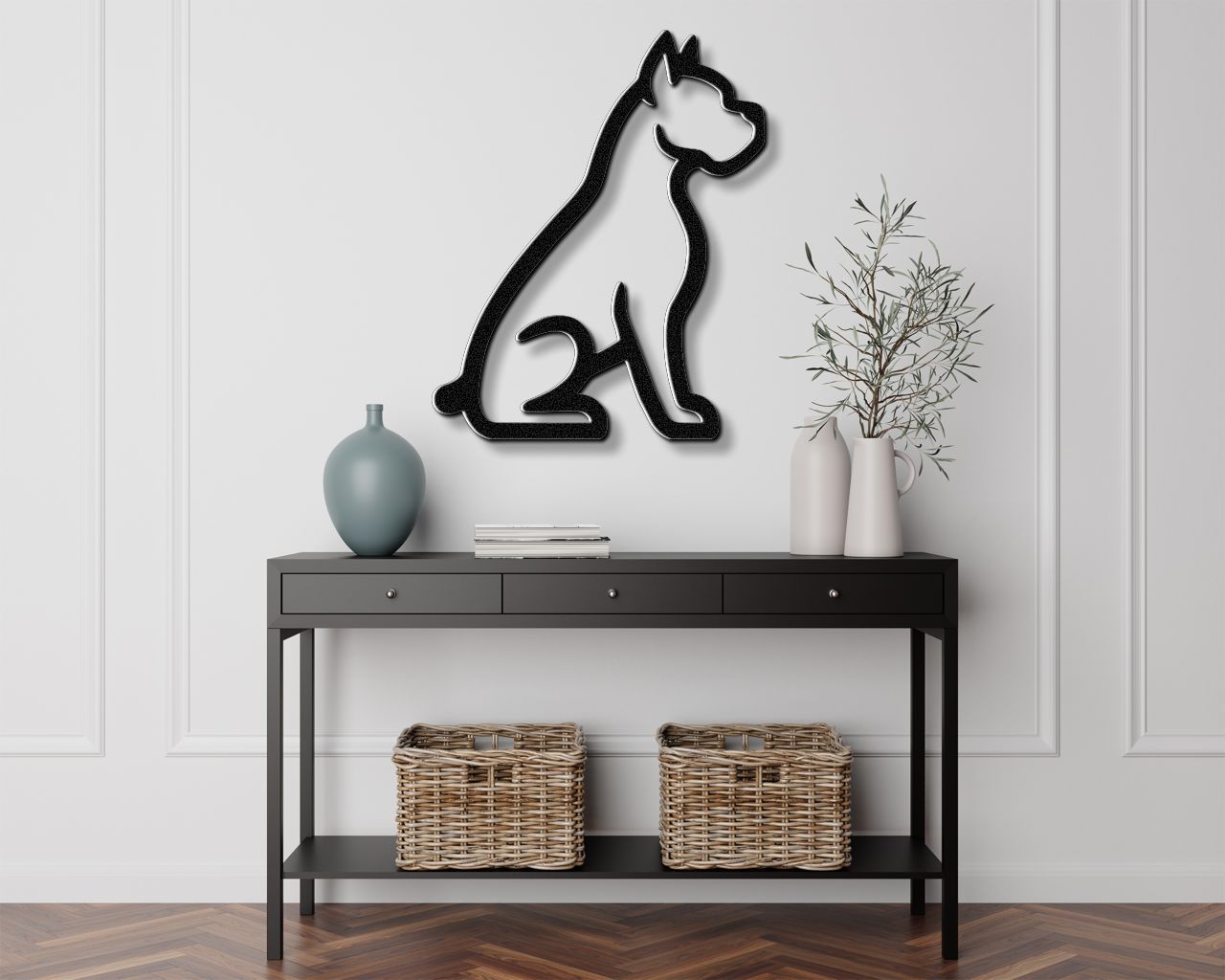Boxer Dog Metal Wall Art