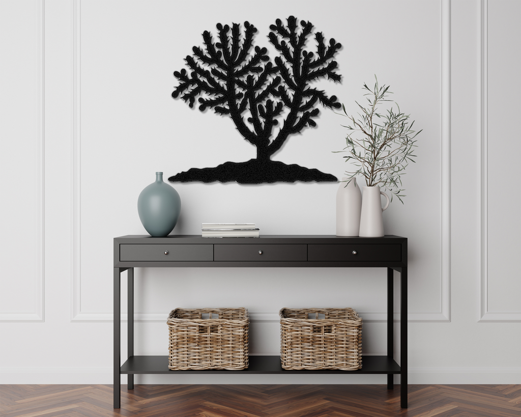 Cholla Cactus Metal Wall Art