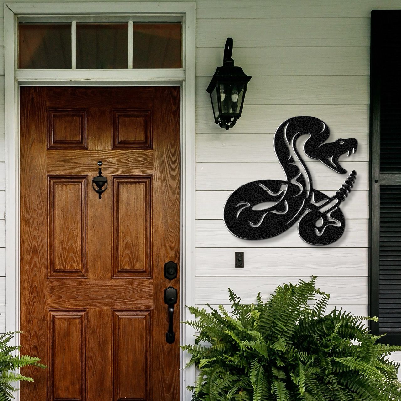 Striking Snake Metal Wall Art