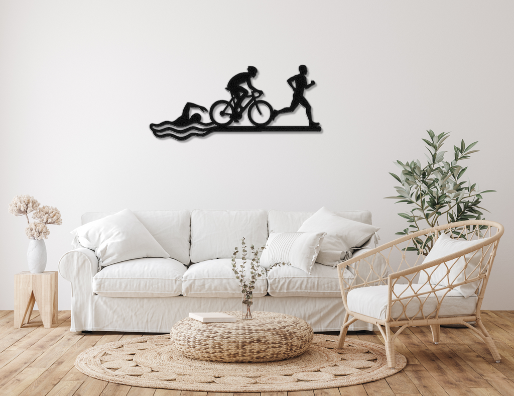 Triathlon Metal Wall Art
