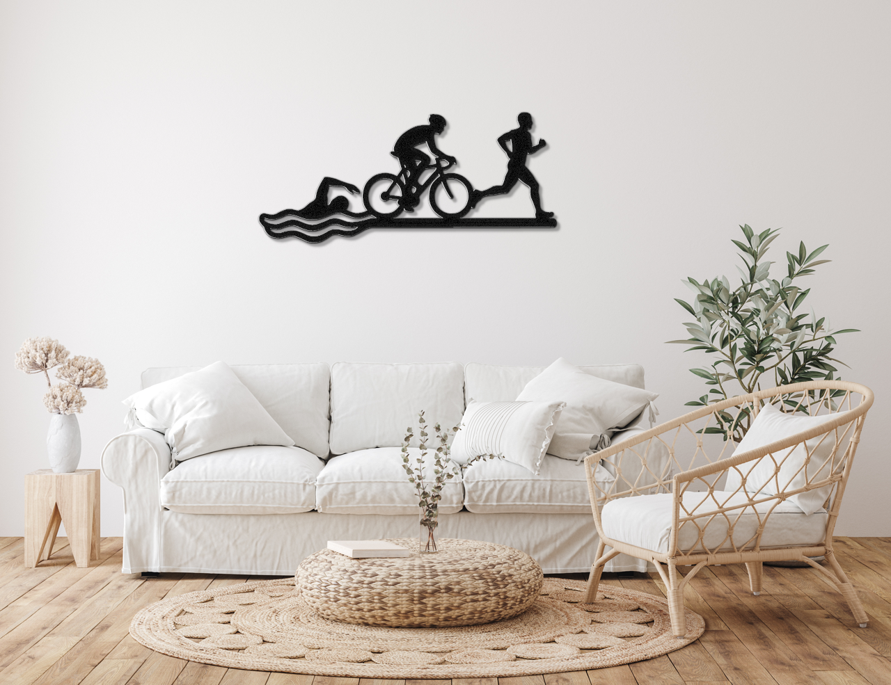 Triathlon Metal Wall Art