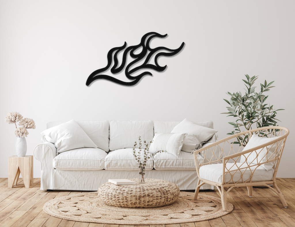 Abstract Fire Metal Wall Art