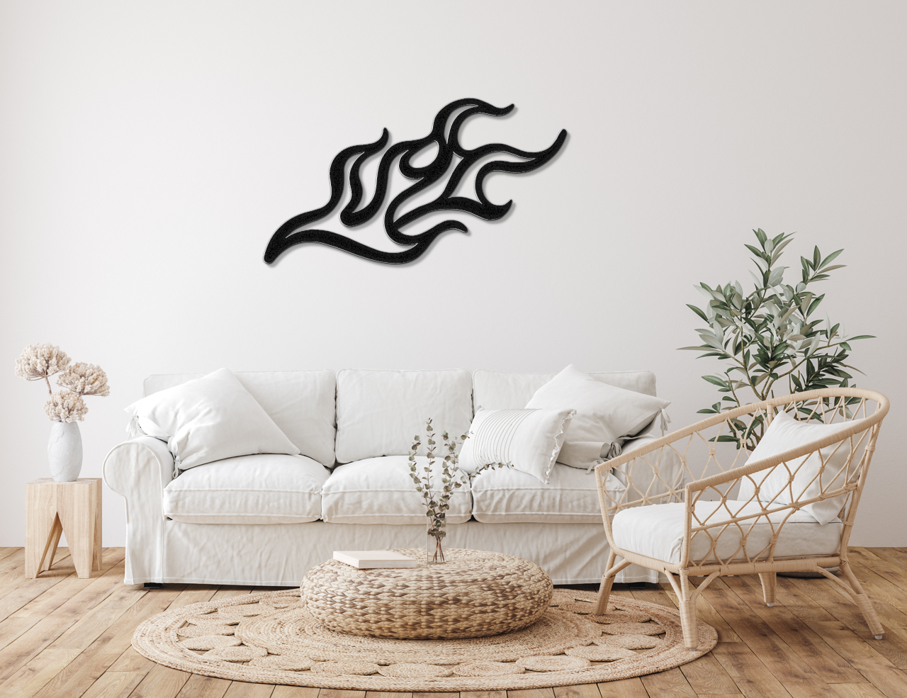 Abstract Fire Metal Wall Art