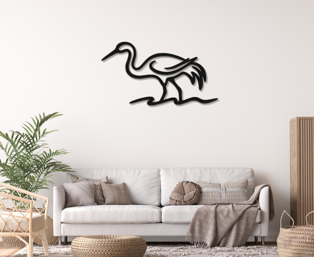 Crane Metal Wall Art