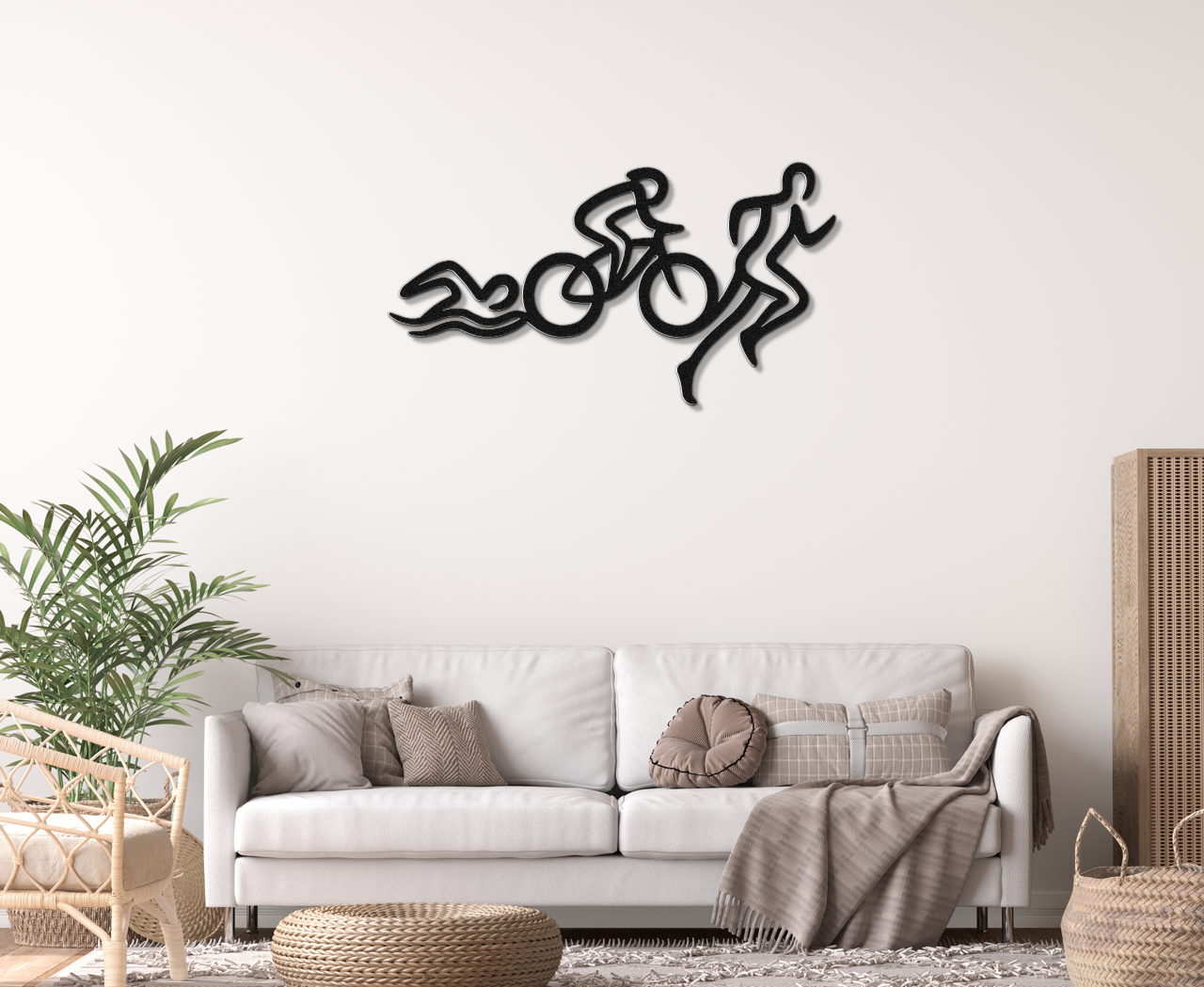 Triathlon Metal Wall Art