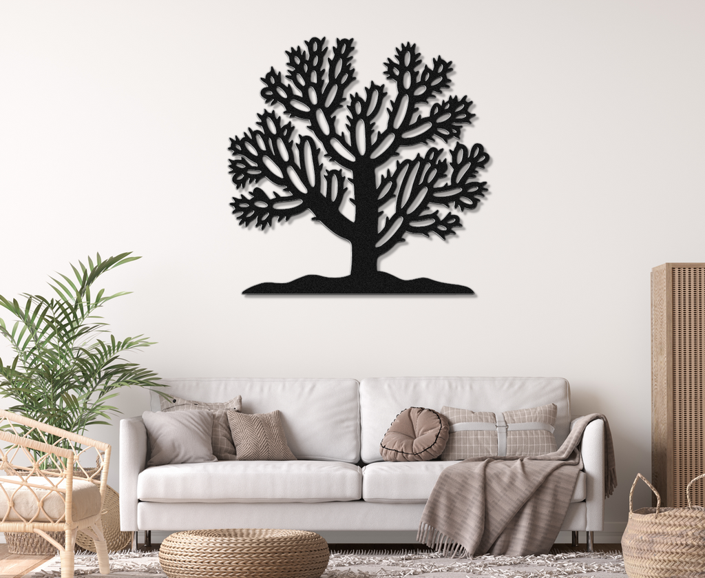 Cholla Cactus Metal Wall Art