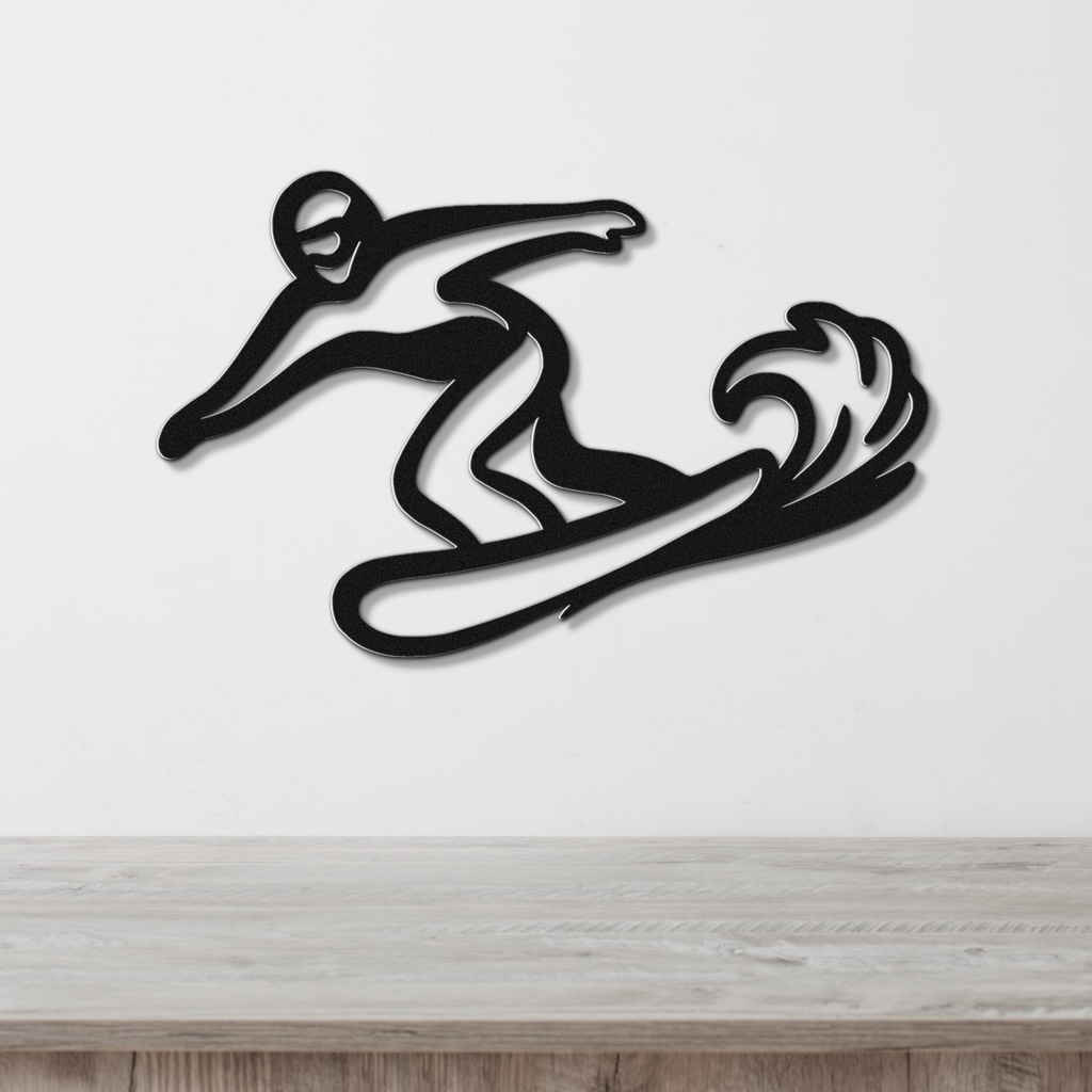 Snowboarding Metal Wall Art