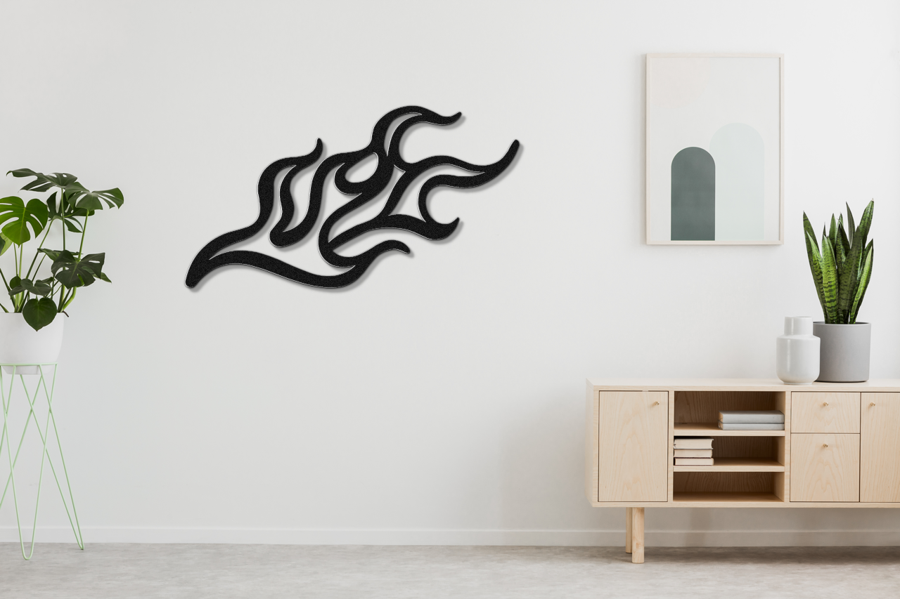 Abstract Fire Metal Wall Art