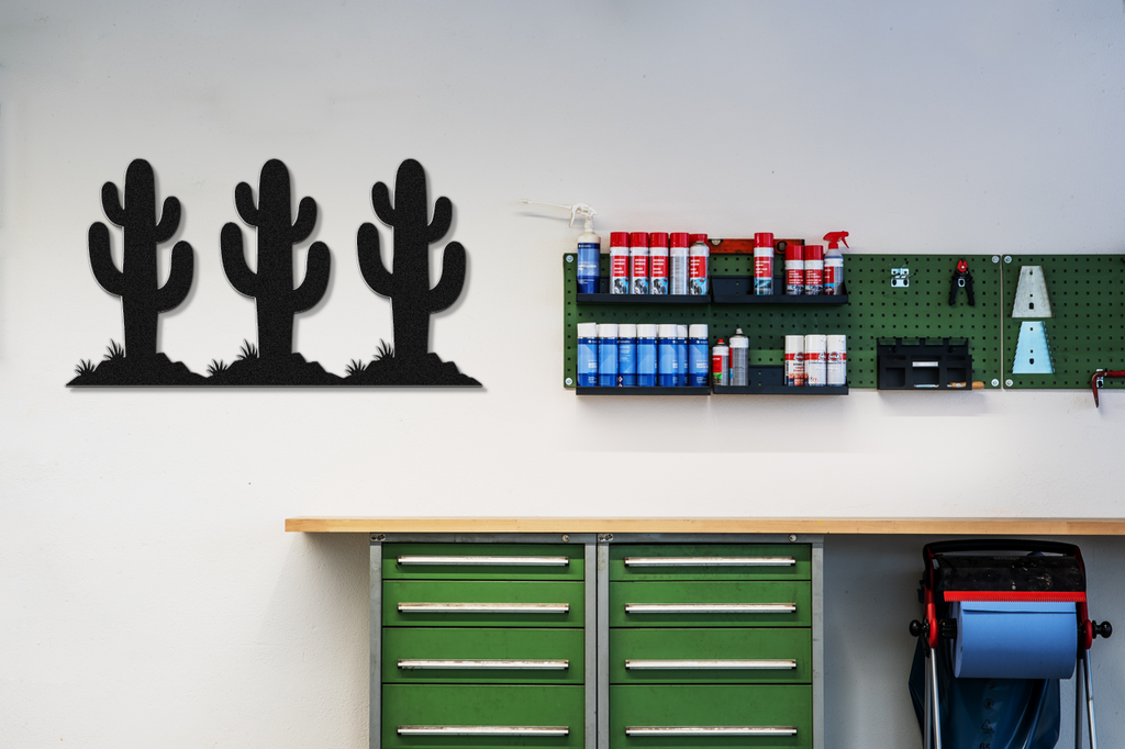 Saguaro Cactus Trio Metal Wall Art
