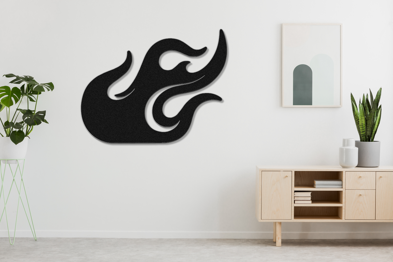 Abstract Fire Metal Wall Art