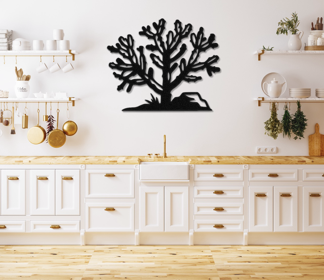 Cholla Cactus Metal Wall Art