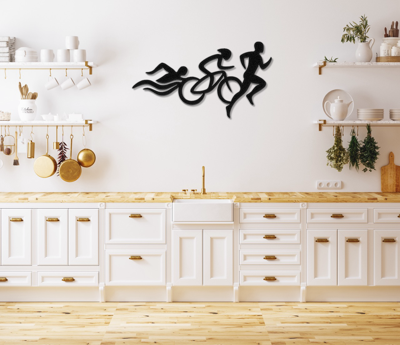 Triathlon Metal Wall Art