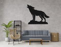 Howling Coyote Metal Wall Art