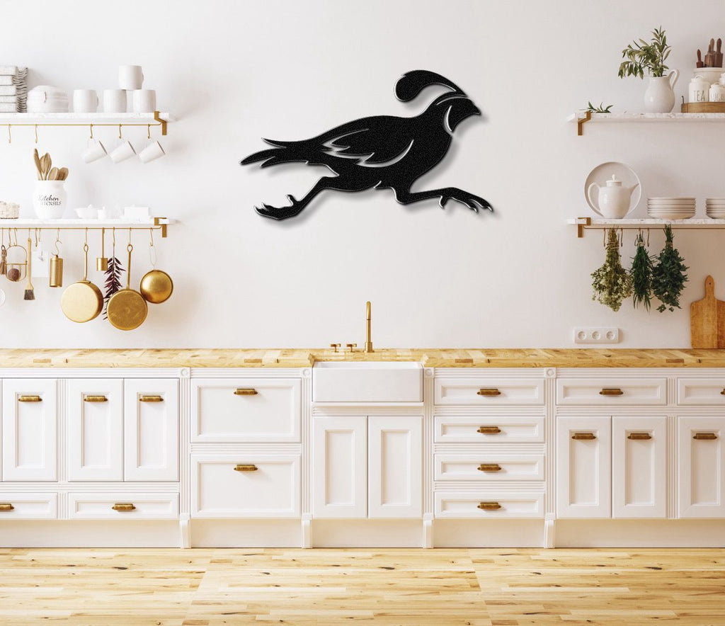 Running Quail Metal Wall Art