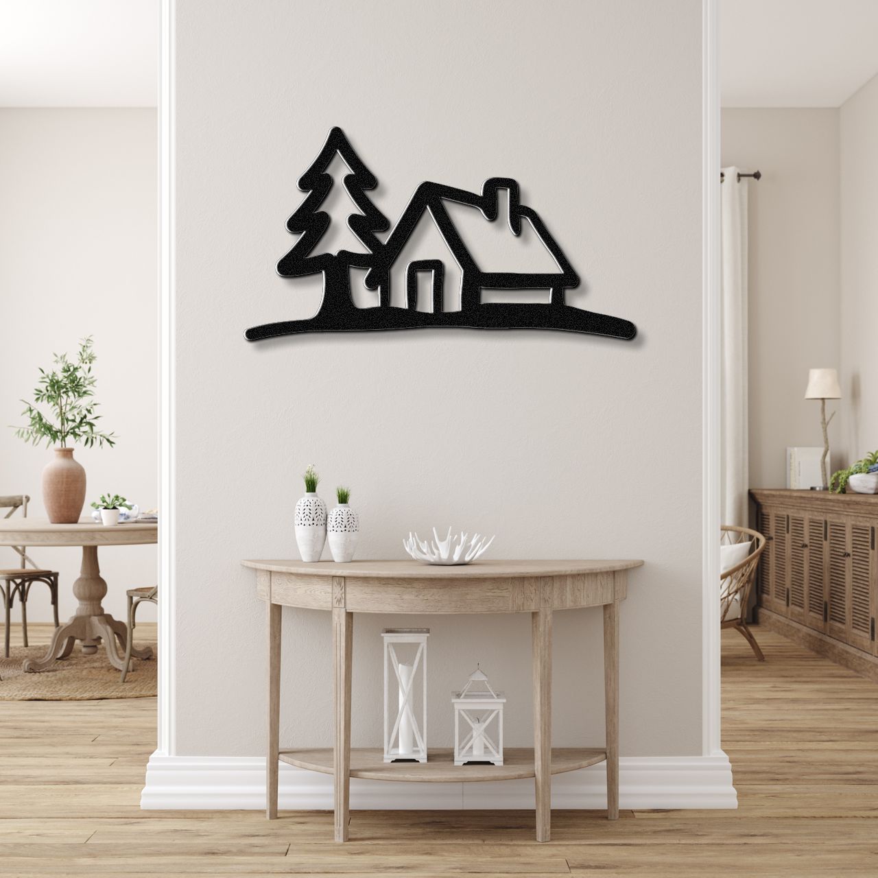 Mountain Cabin Metal Wall Art