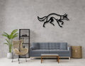 Sneaky Coyote Metal Wall Art