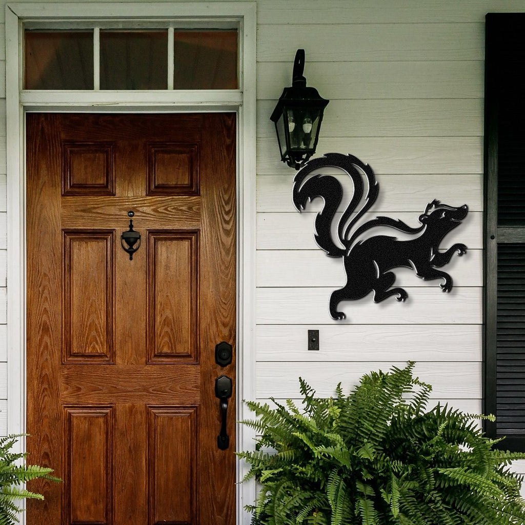 Sneaky Skunk Metal Wall Art