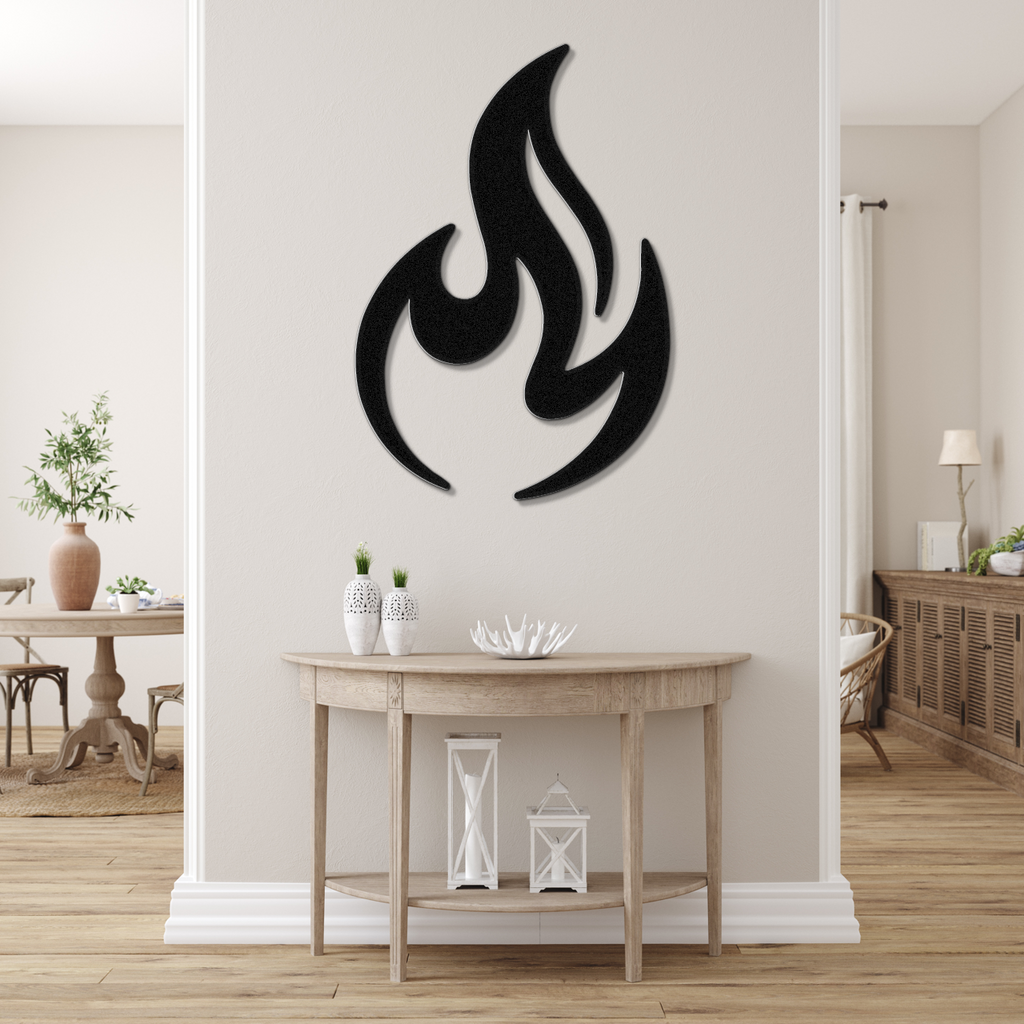 Abstract Fire Metal Wall Art