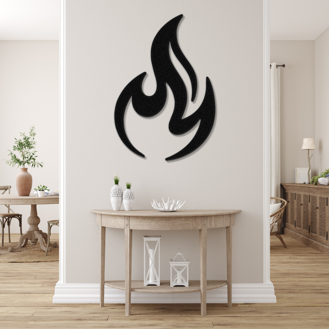 Abstract Fire Metal Wall Art